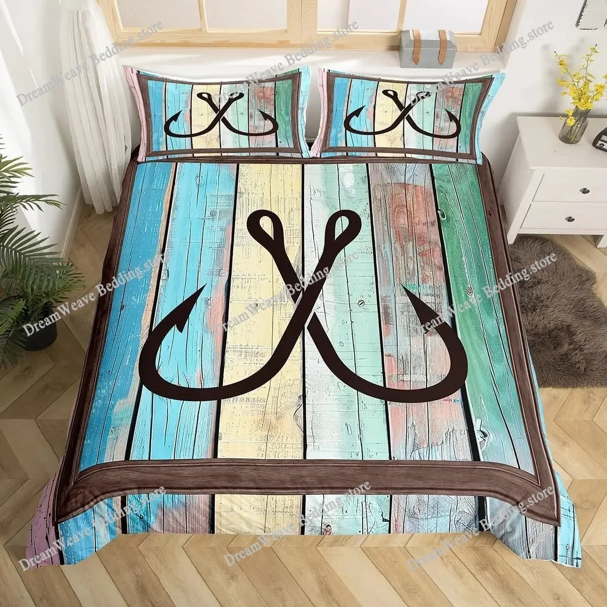 Fishing Hook - Fishhook Duvet Cover Set Twin Size