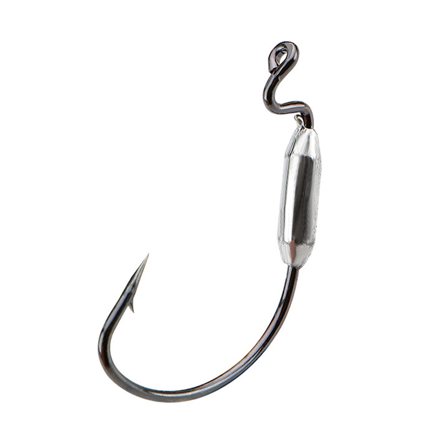 5pcs Soft Worm Lure 1/0# 2/0#  - Fishing Hook Offset ulasan dan harga