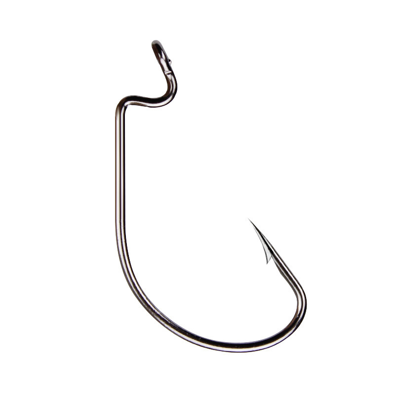 50pcs Wide Worm Hook Carbon St - Fishing Hook Barbless ulasan dan harga