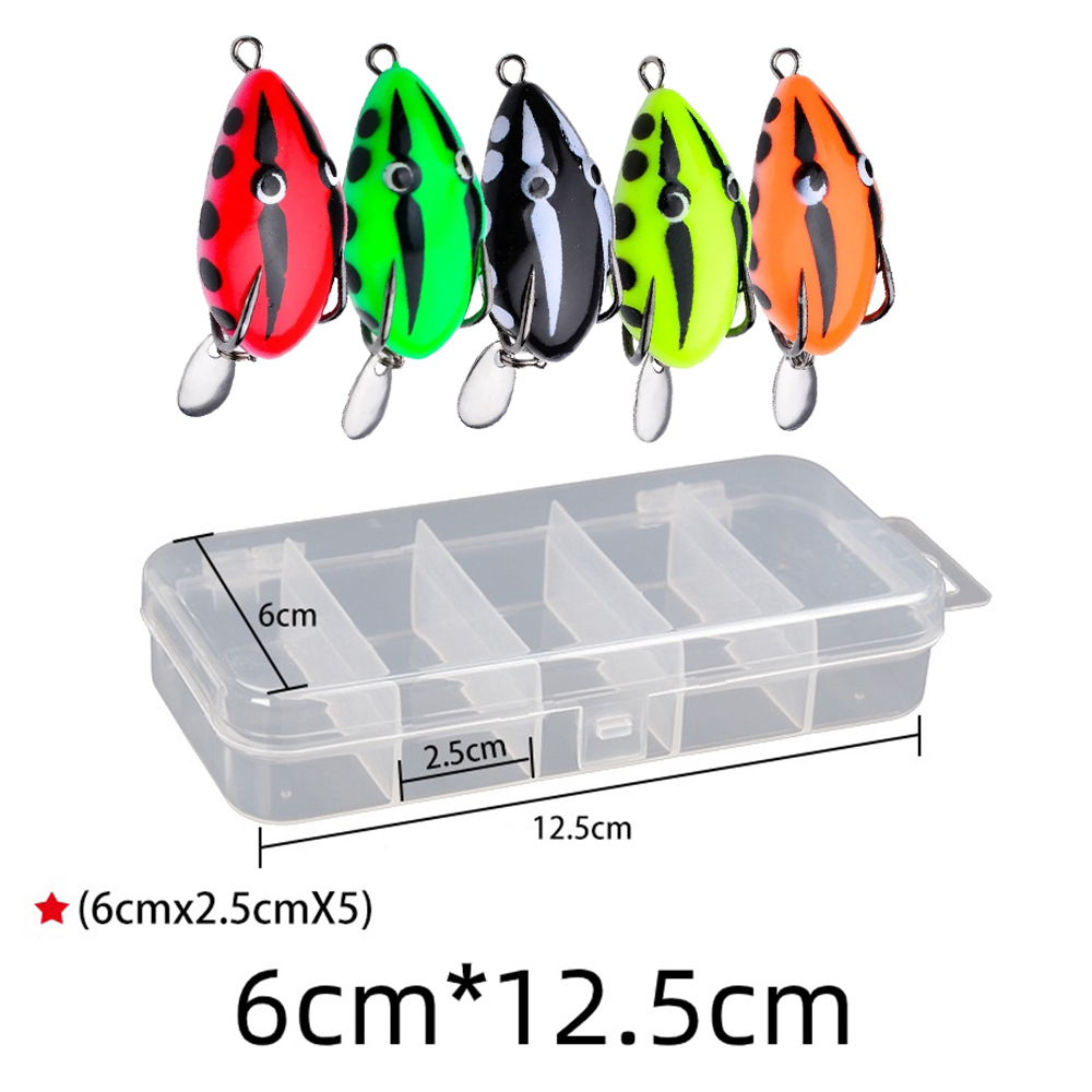 5pcs/Box Topwater Fishing Lure - Fishing Hook Weedless ulasan dan harga
