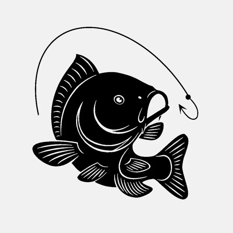 Carp Fishing Hook Decal Decora - Fishing Hook ulasan dan harga