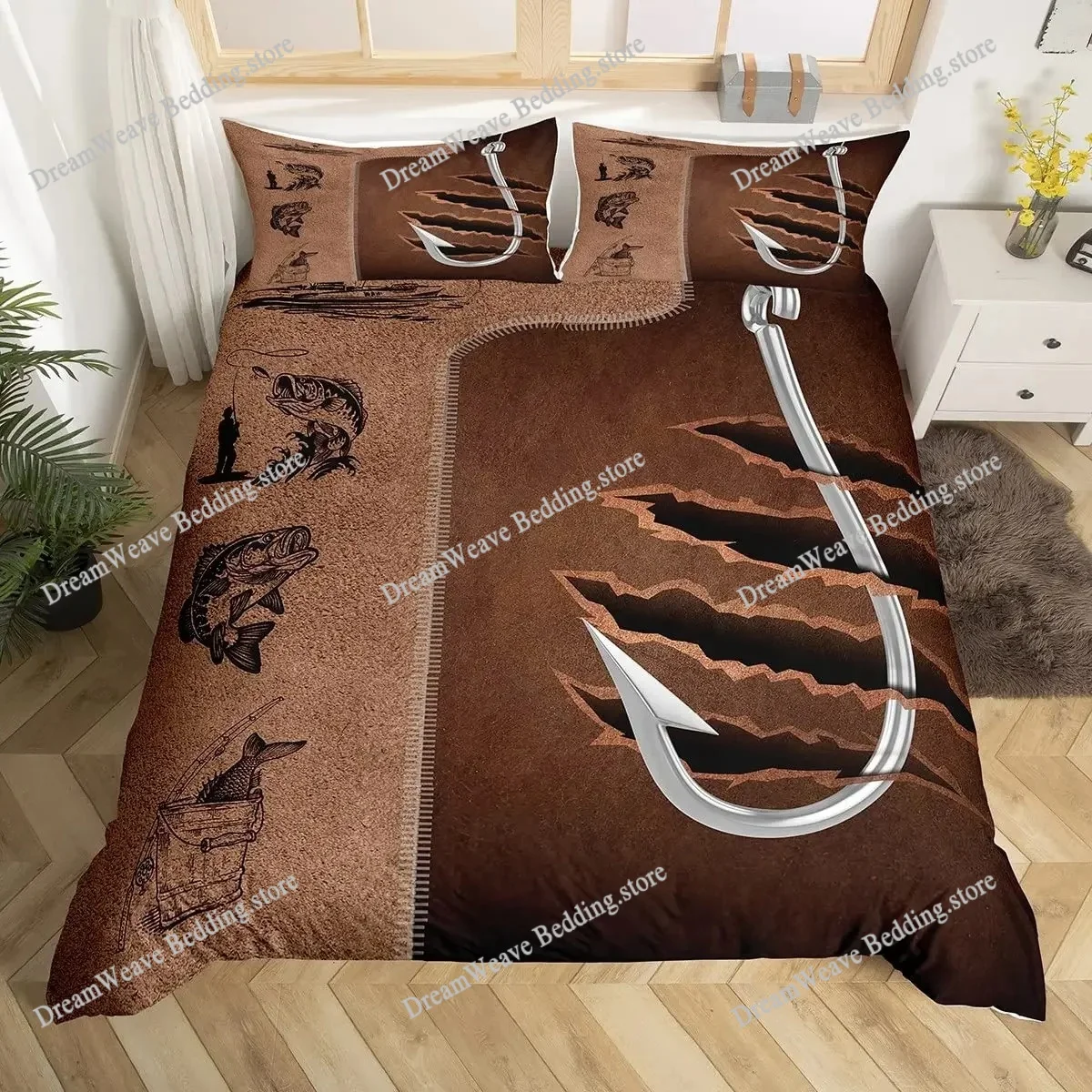 Fishhook Duvet Cover Set Twin  - Fishing Hook ulasan dan harga