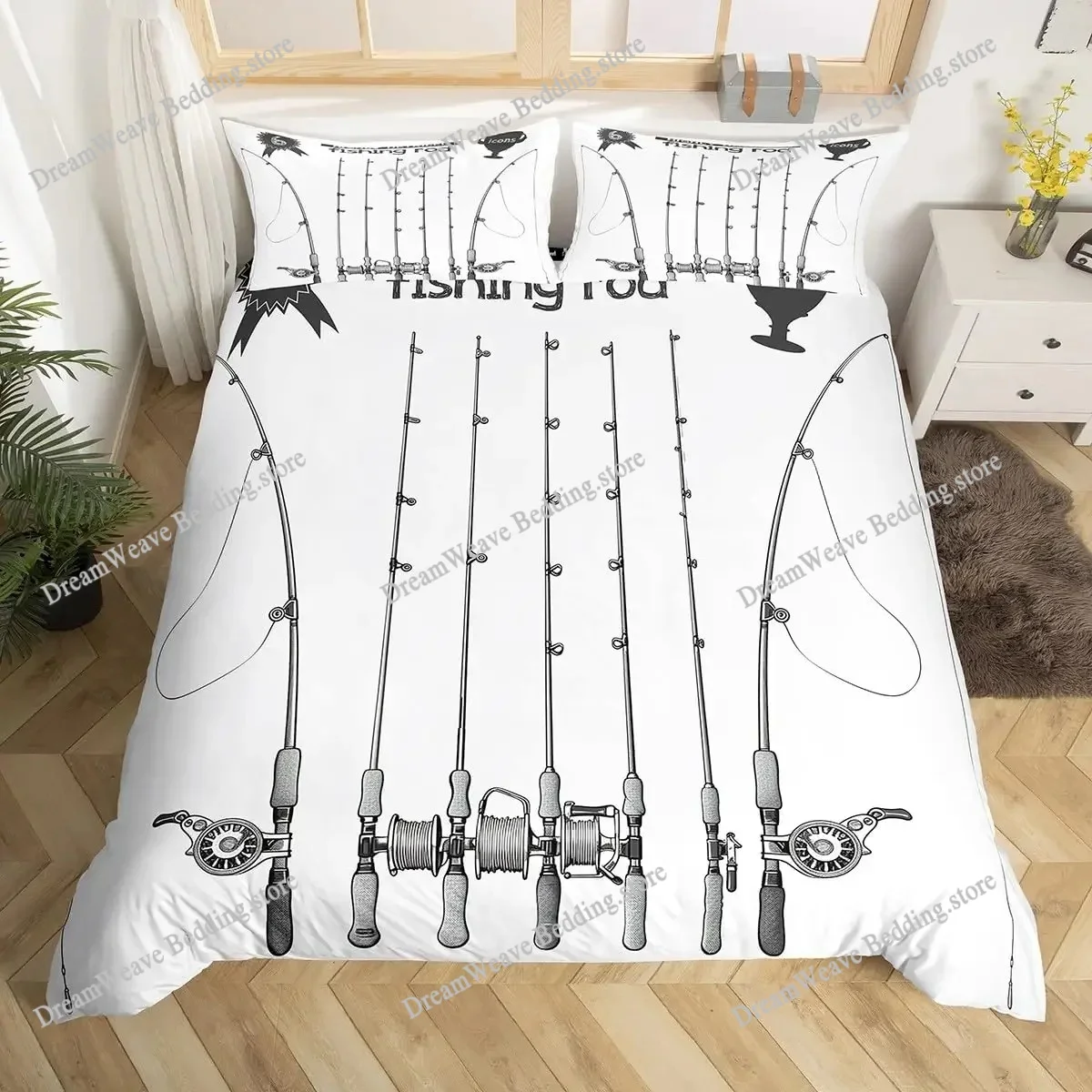 Fishhook Duvet Cover Set Twin  - Fishing Hook ulasan dan harga