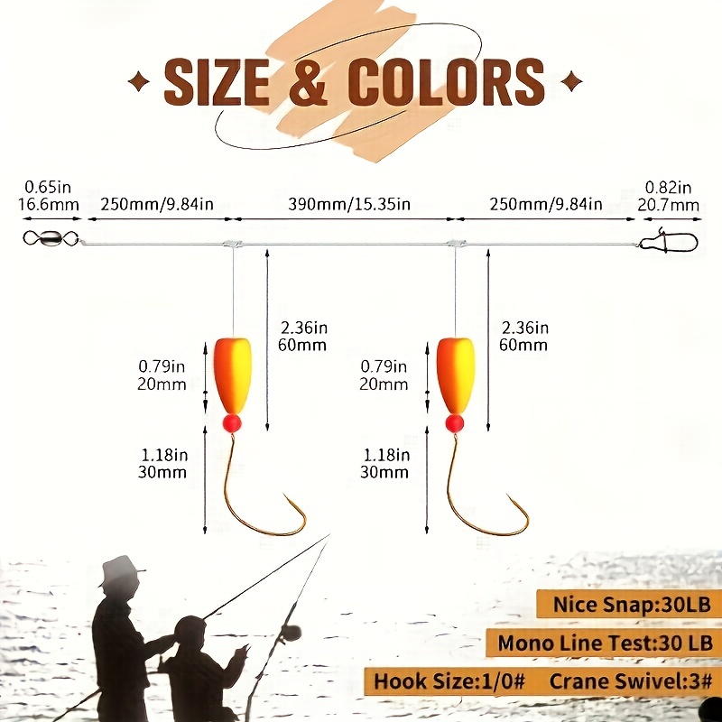 3pcs Pompano Rigs Surf Fishing - Fishing Hook Circle ulasan dan harga