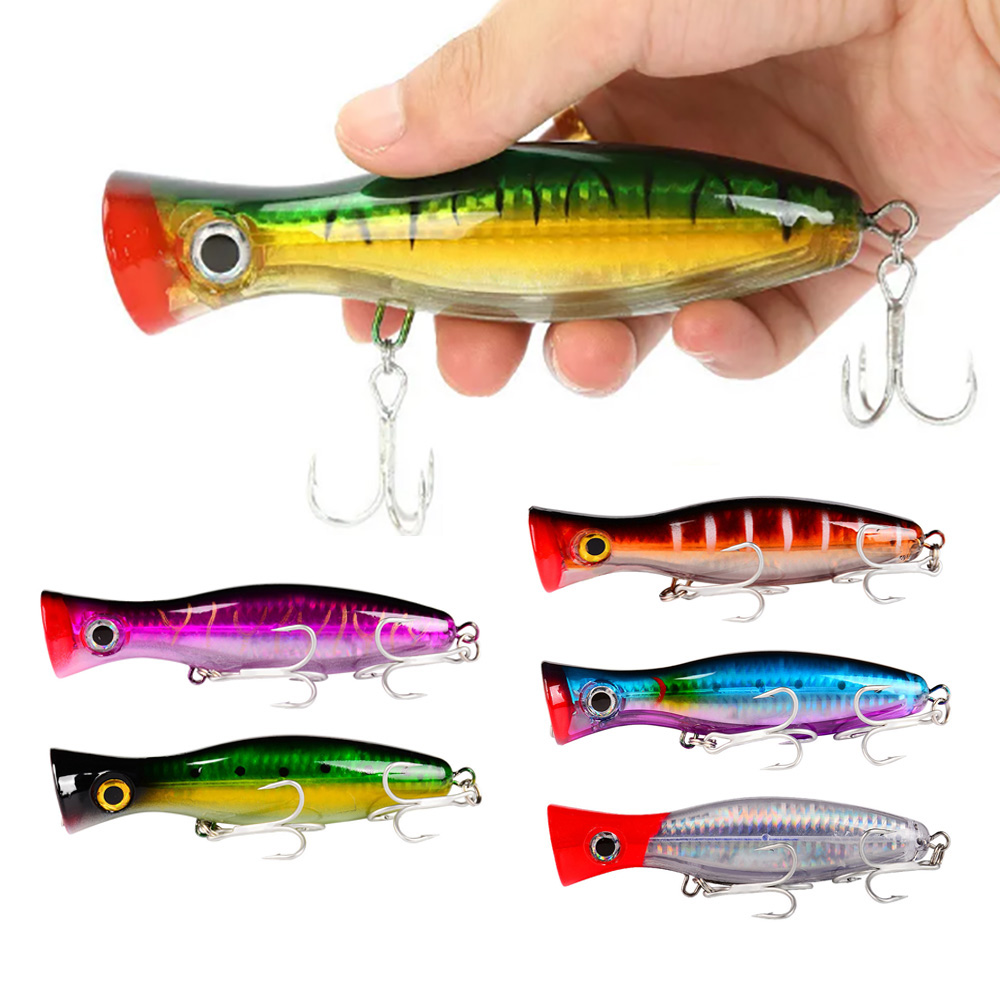 PROBEROS 1pc 13cm 43g Popper F - Fishing Hook Treble ulasan dan harga