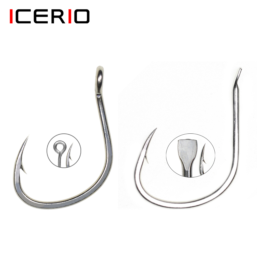 ICERIO 10PCS Matte Tin Coating - Fishing Hook Circle ulasan dan harga