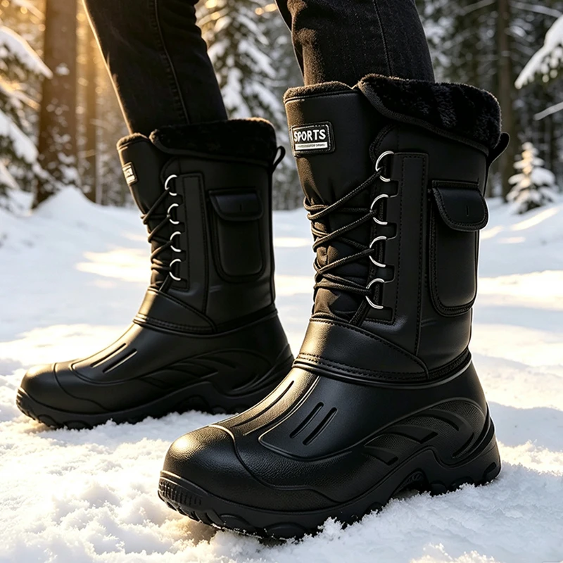 Men Winter Snow Boots Outdoor  - Fishing Hook ulasan dan harga