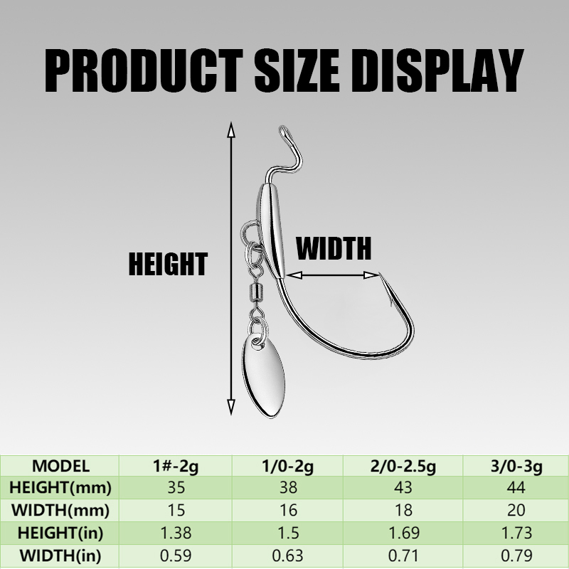 [TUODIAO]Crank Hook Jig Heads  - Fishing Hook Weedless ulasan dan harga
