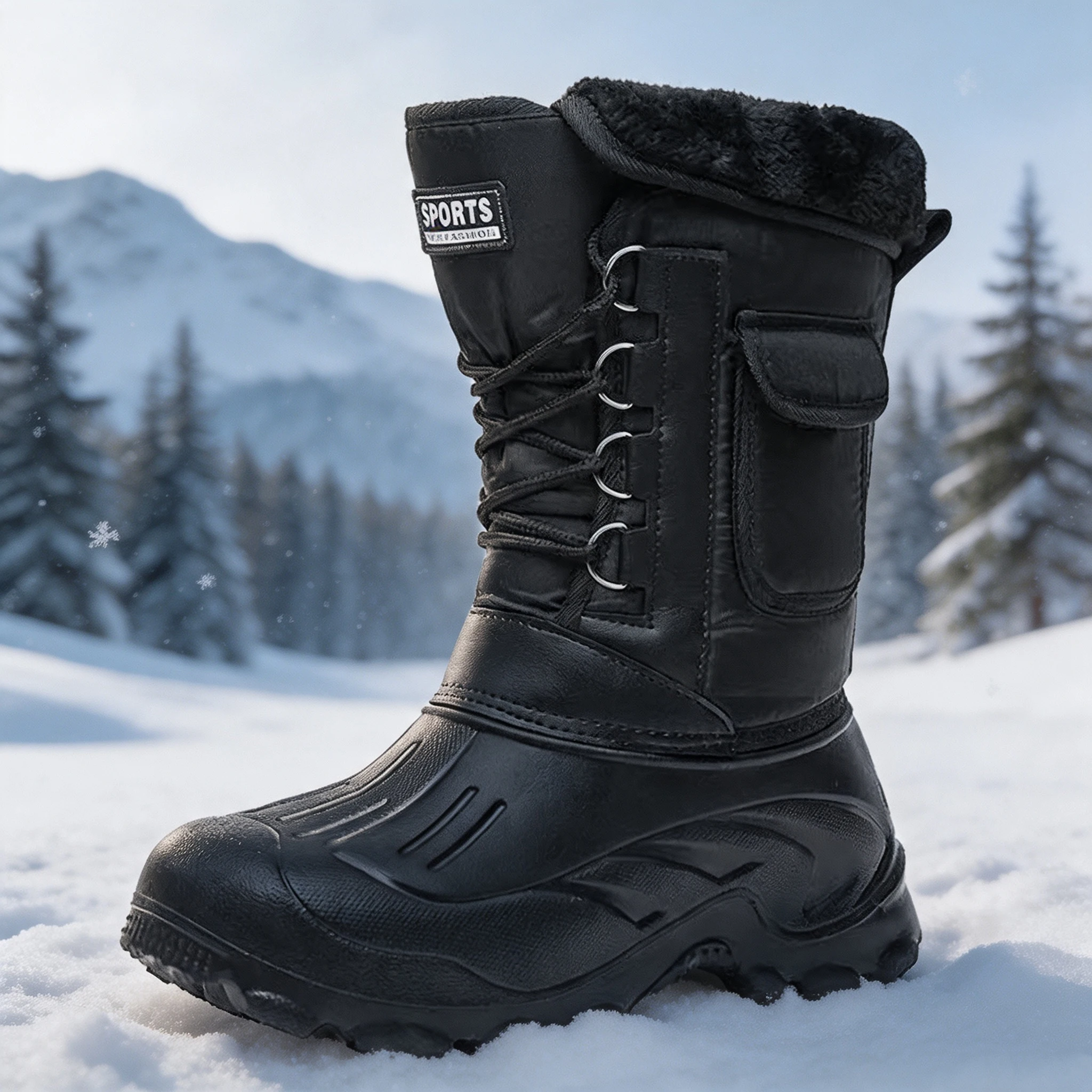 Men Winter Snow Boots Outdoor  - Fishing Hook ulasan dan harga