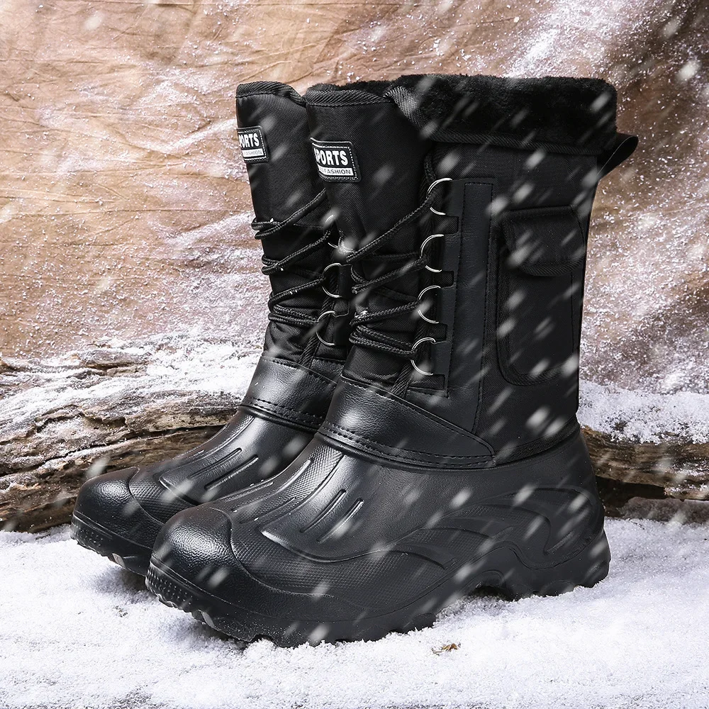 Men Winter Snow Boots Outdoor  - Fishing Hook ulasan dan harga