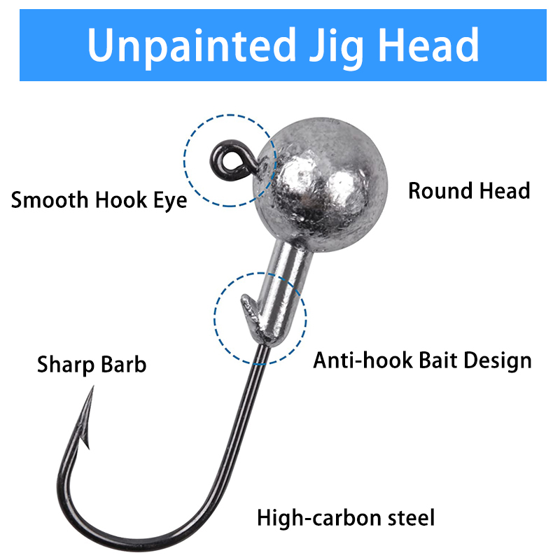 100PCS Fishing Hooks Lead Jig  - Fishing Hook Offset ulasan dan harga