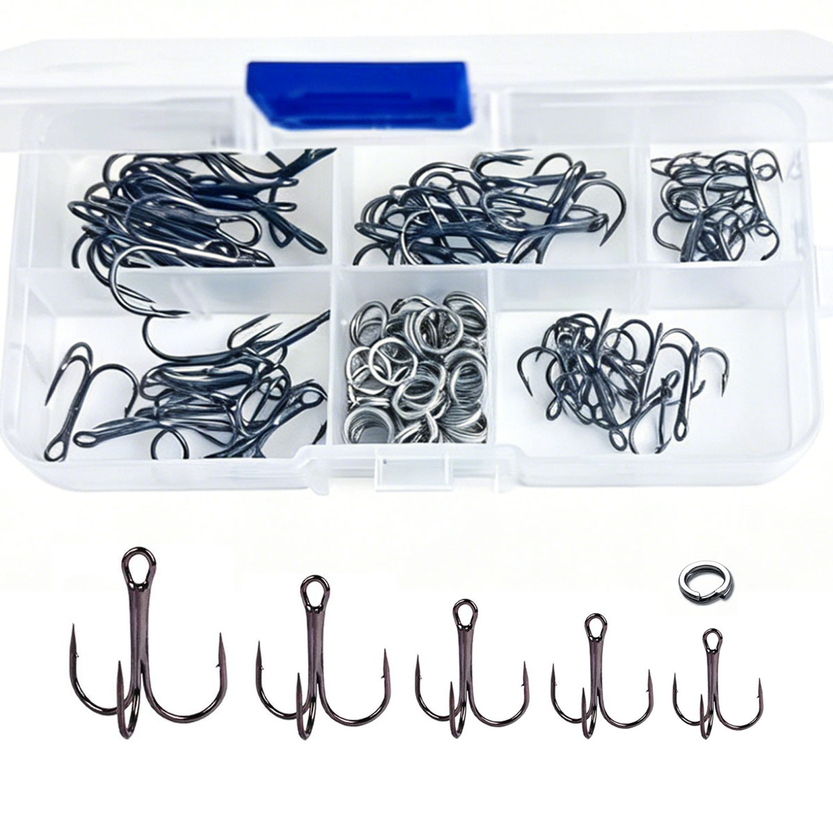50/100pcs/box Fishing Treble H - Fishing Hook Circle ulasan dan harga
