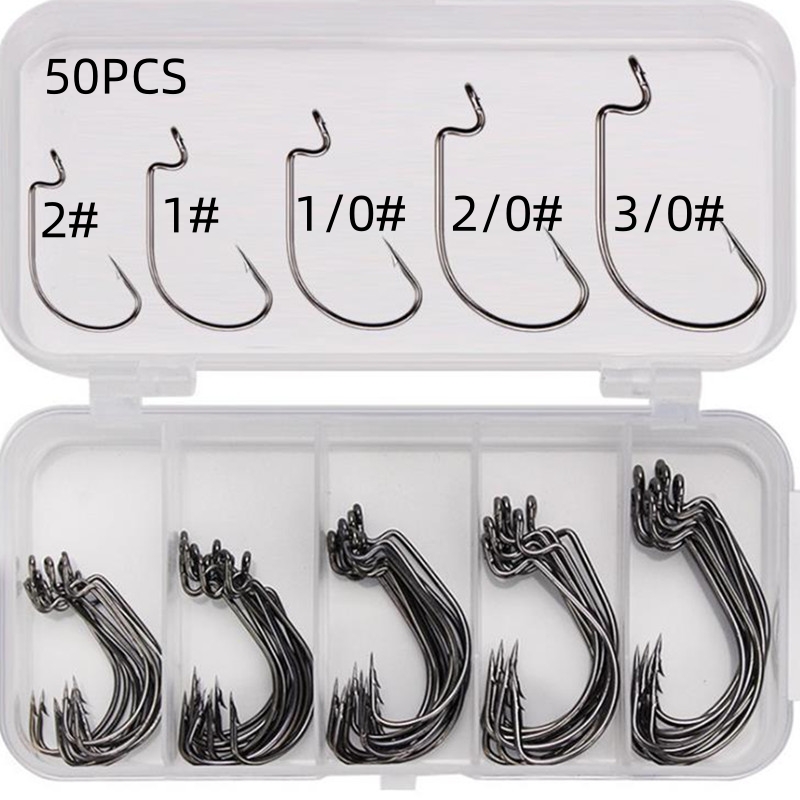 50Pcs/Box High Carbon Steel Fi - Fishing Hook Box ulasan dan harga
