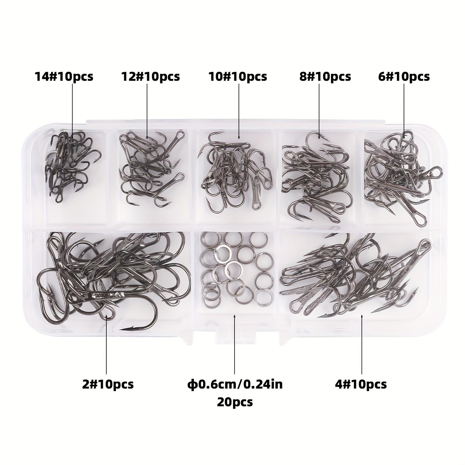 90pcs/set The lure triple-hook - Fishing Hook Assortment ulasan dan harga